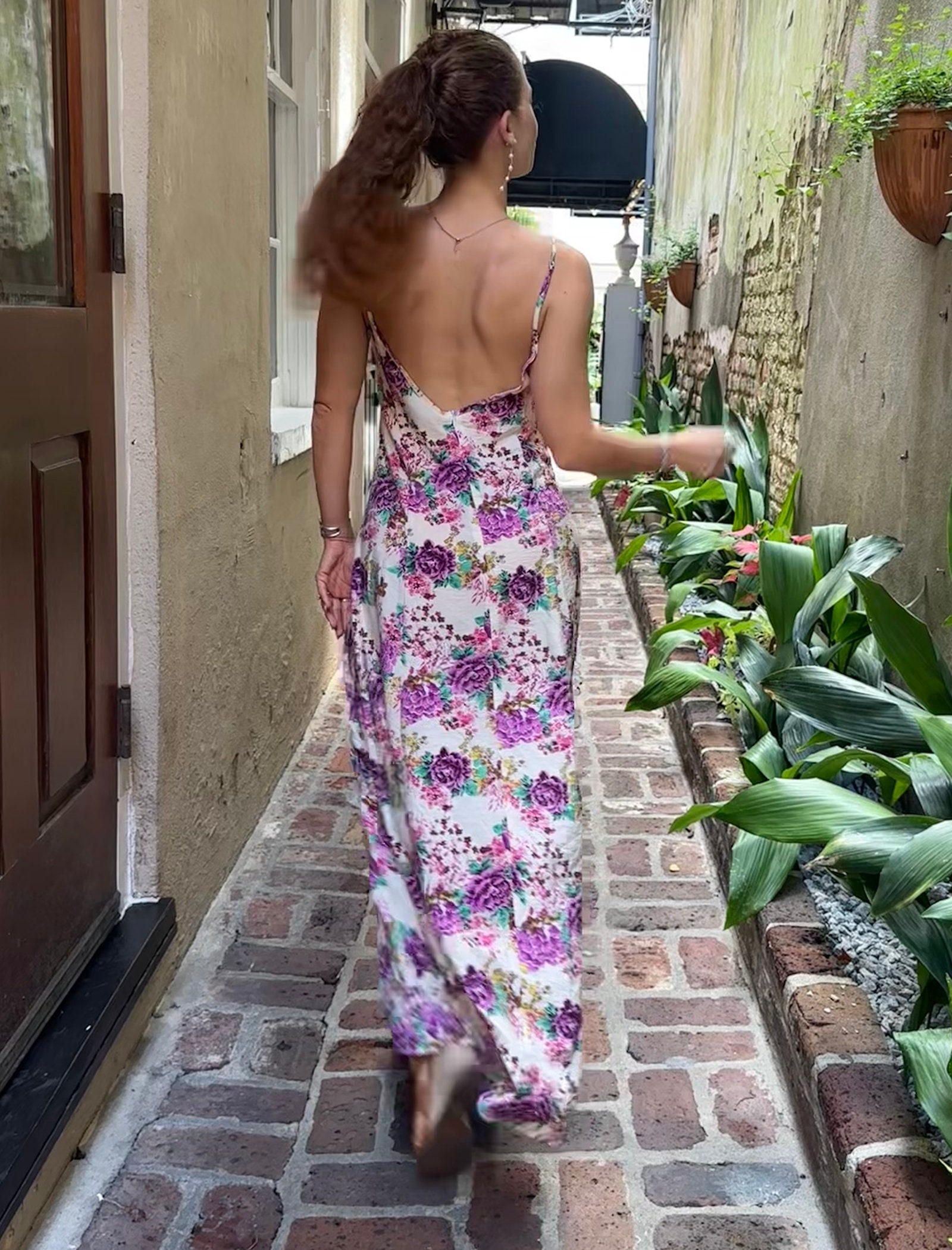 lavender boho maxi dress Boho Maxi Dress, Sundress, Wild Floral in Purple Lavender, pink / S