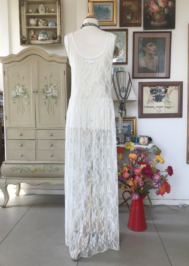 Ivory White Lace Maxi Dress/One Of A Kind image 5