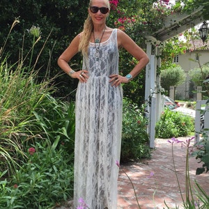 Ivory White Lace Maxi Dress/one of A Kind - Etsy