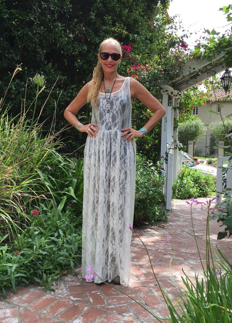 Ivory White Lace Maxi Dress/One Of A Kind image 10