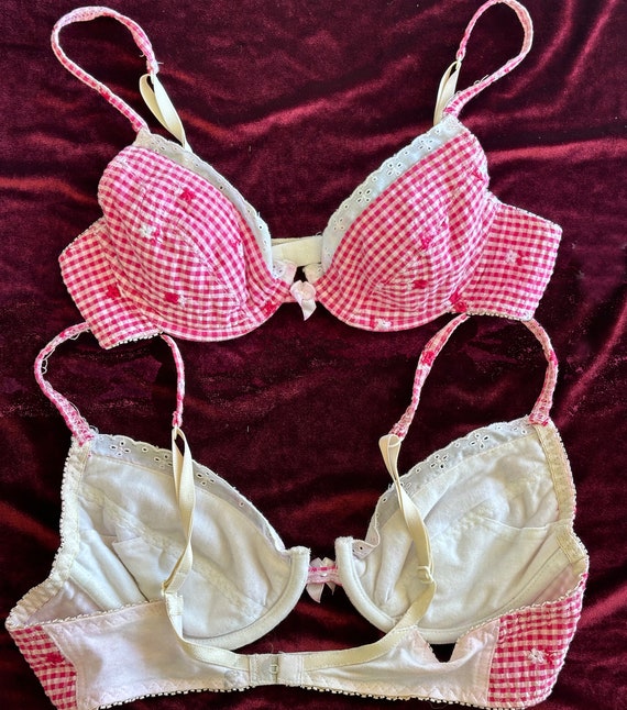 Vintage 70s Red and White Gingham Daisy Dukes Bra… - image 7