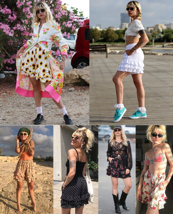 Yutdeng Pantaloncini da Donna Estivi Boho Gonna