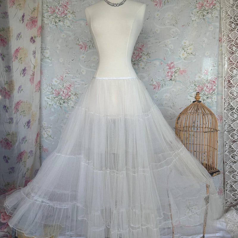 Adult Women's Full Length White Petticoat main image 0