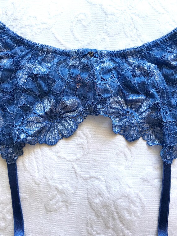 Vintage Y2K Victorias Secret Blue Lace Garter Belt - Etsy