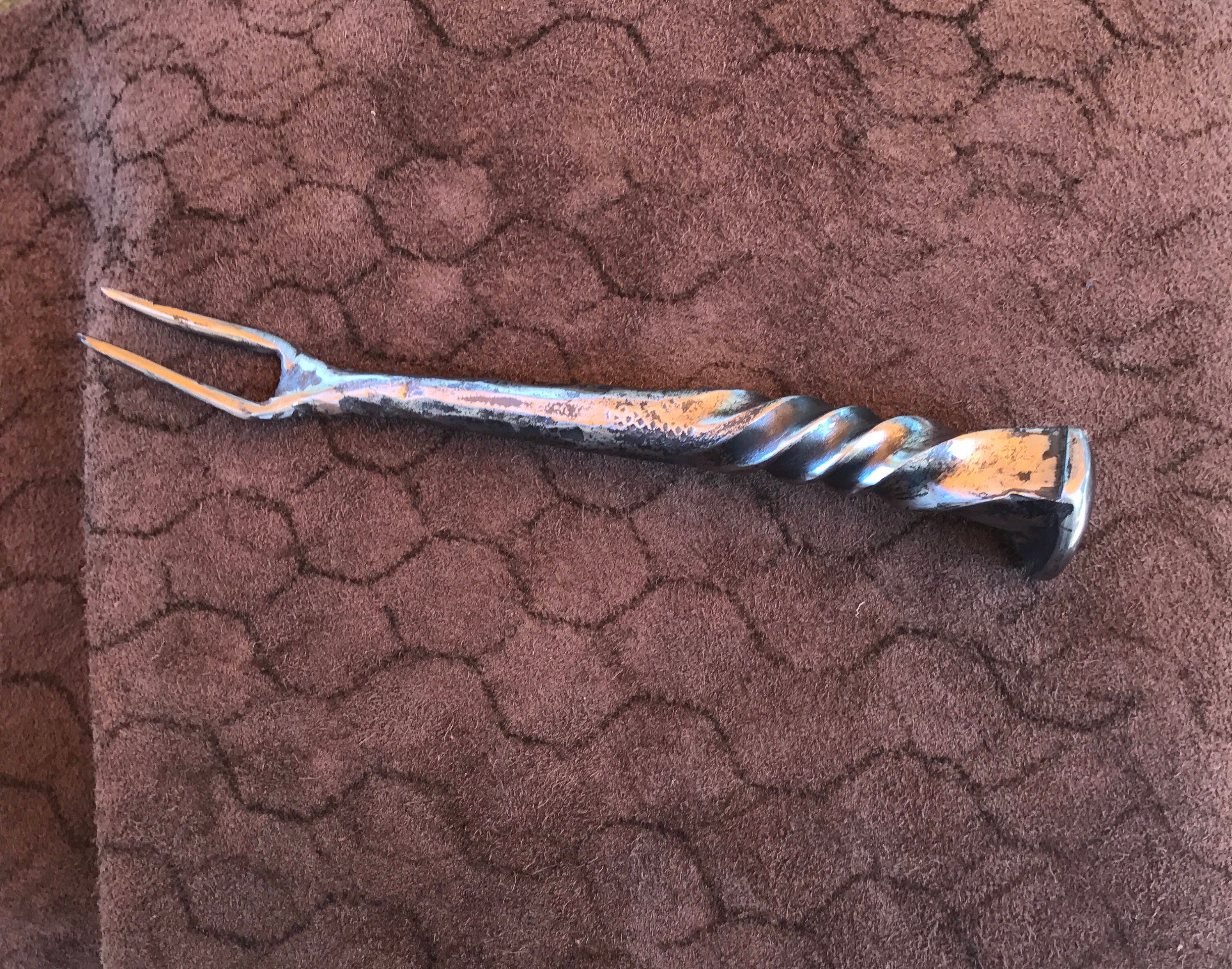 Railroad spike fork Etsy