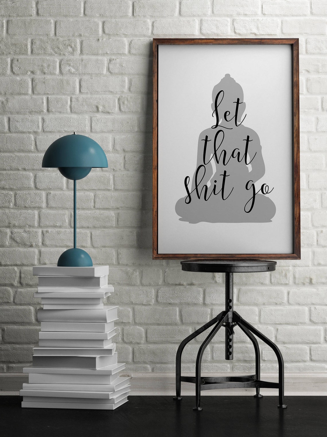 Printable Art Let That Shit Go buddha Typography Art - Etsy