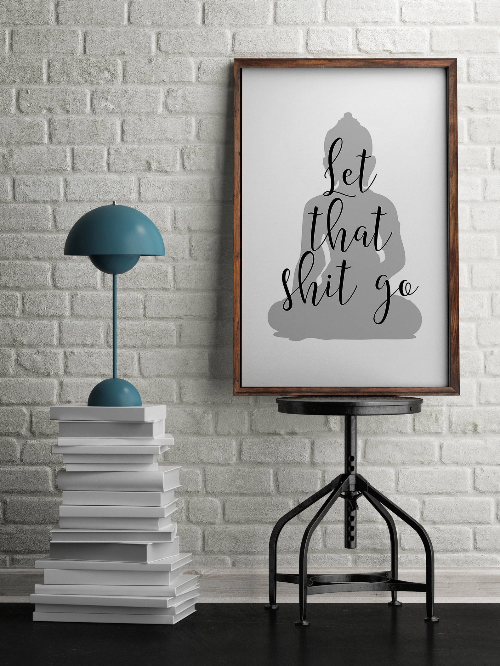 Printable Art Let That Shit Go buddha Typography Art - Etsy