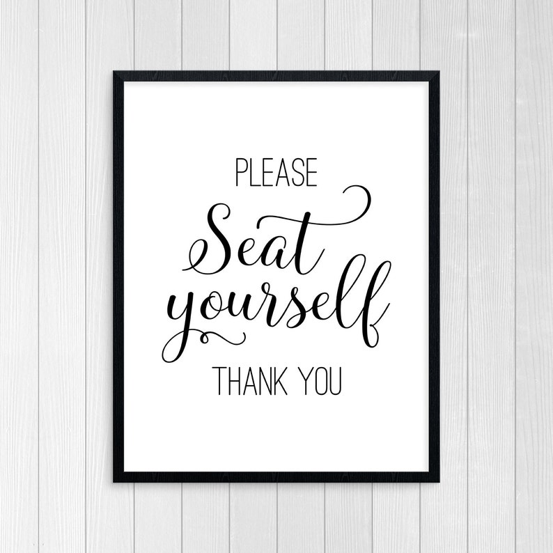 PRINTABLE ART, Please Seat Yourself, Bathroom Wall Art, Bathroom Art