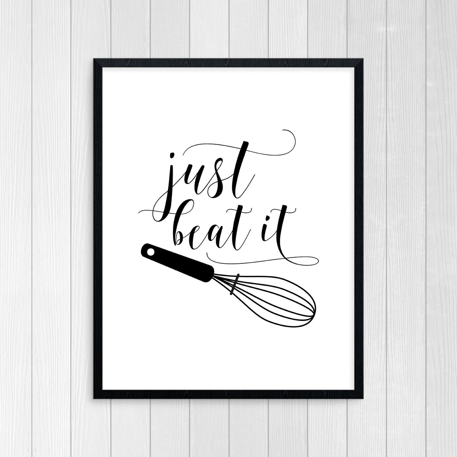 PRINTABLE ART Just Beat It Kitchen Wall Art Kitchen Art | Etsy