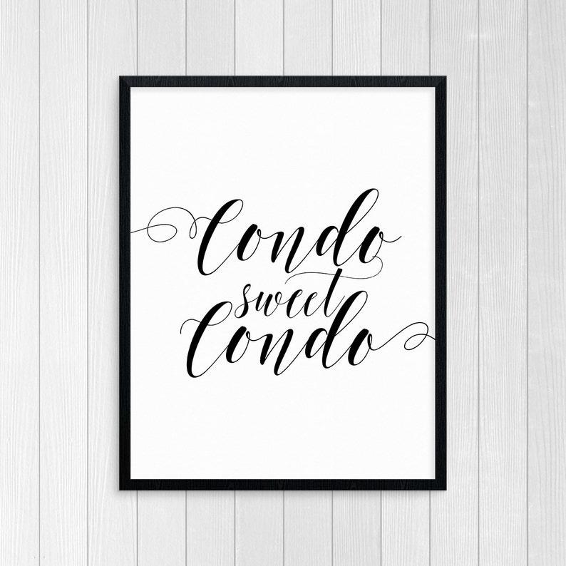 Printable Art Condo Sweet Condo Typography Print | Etsy