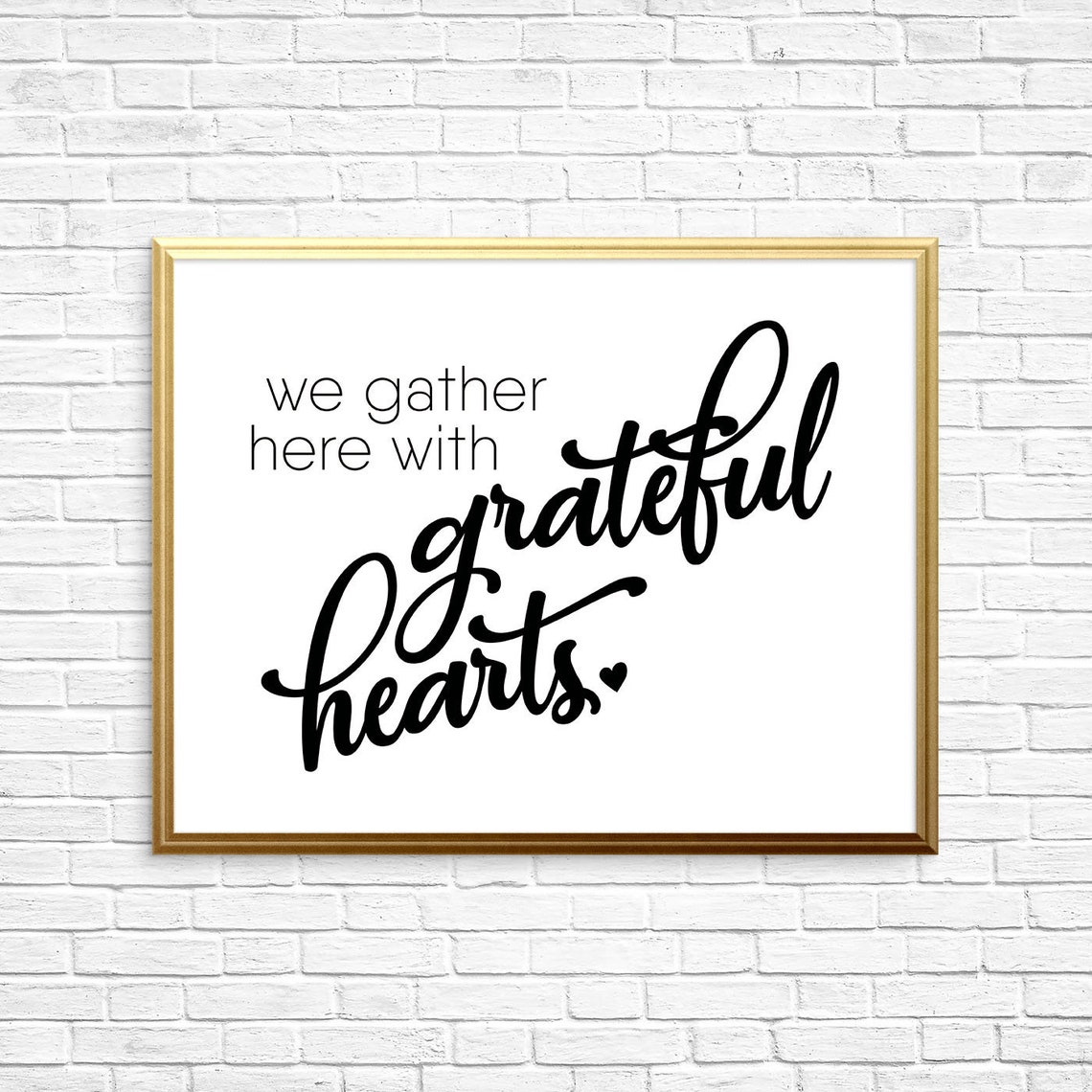 We gather here with grateful hearts printable art holiday  etsy We gather here with grateful hearts printable art holiday  etsy