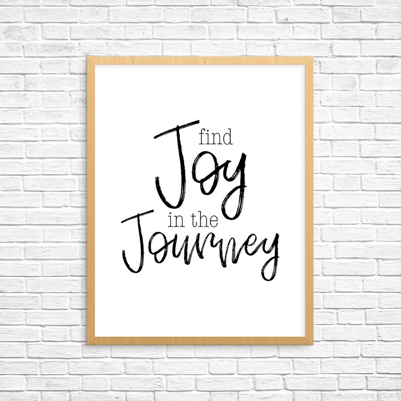 Printable Art Find Joy in the Journey Inspirational Wall | Etsy