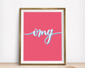 Pink lettering  etsy