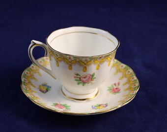 Vintage Royal Albert Tea Cup and Saucer, Royal Albert Bone China, Torquay Pattern