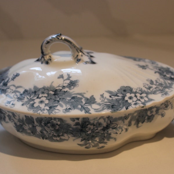 Vintage and Rare Furnivals May Pattern Covered Vegetable Bowl