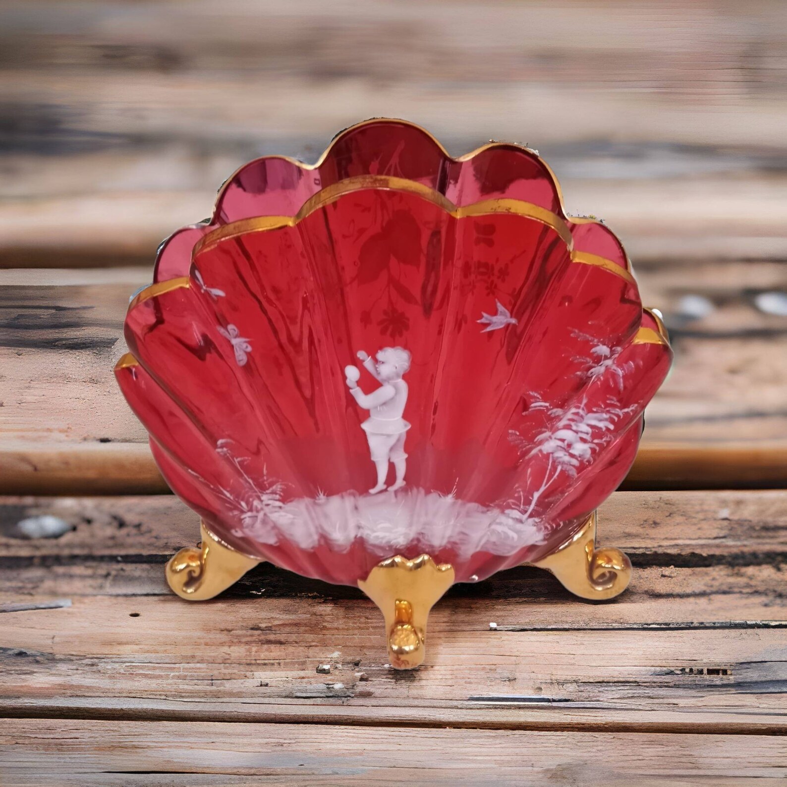 Mary Gregory Cranberry Vase Ruby Glass Vase - Etsy