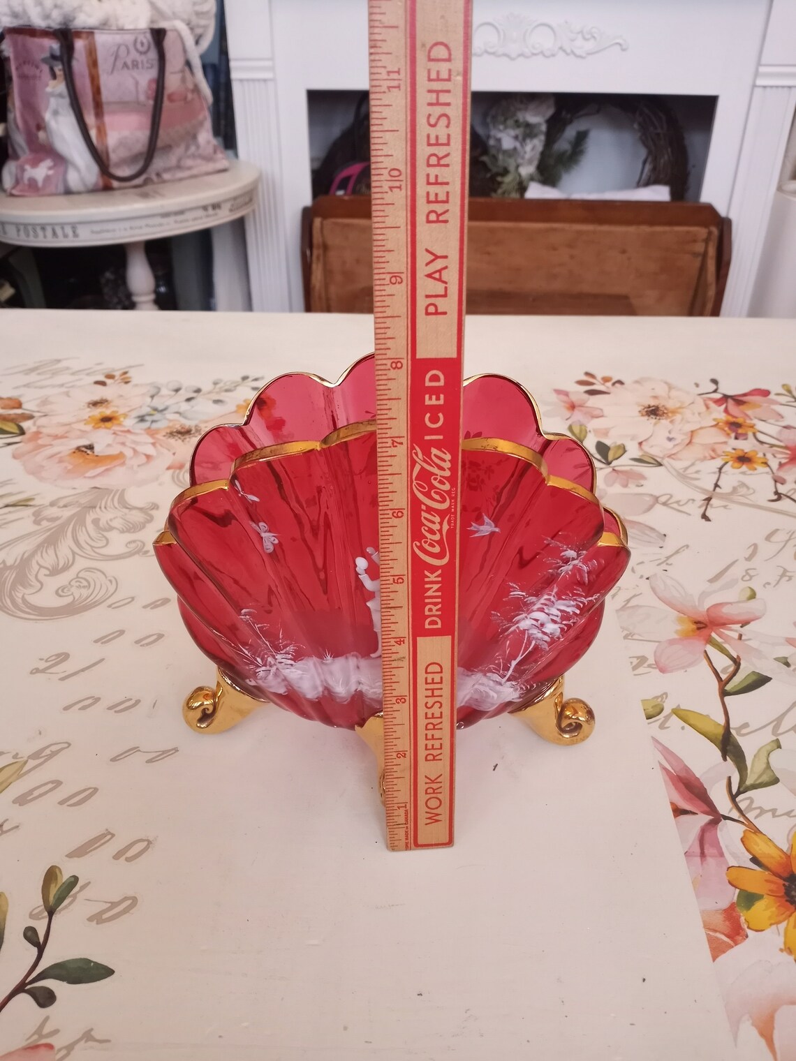 Mary Gregory Cranberry Vase Ruby Glass Vase - Etsy