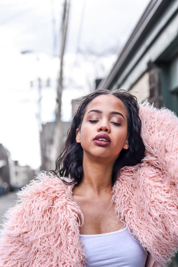 cropped shaggy jacket