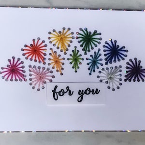 Stitched A2 Die- Rainbow Card- Digital Die Cut- Cardmaking Die- Cut File Die Cut- A2 Die