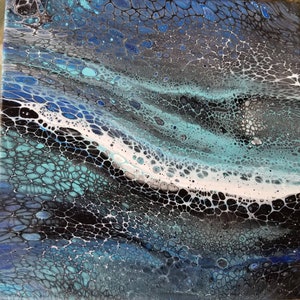 10&quot; x 10&quot; &quot;Wibbly Wobbly Timey Wimey&quot; Original Acrylic Fine Art Pour Painting