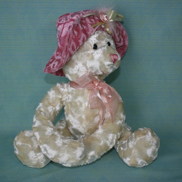 Dan Dee Collectors Choice Plush Bear With Pink Hat