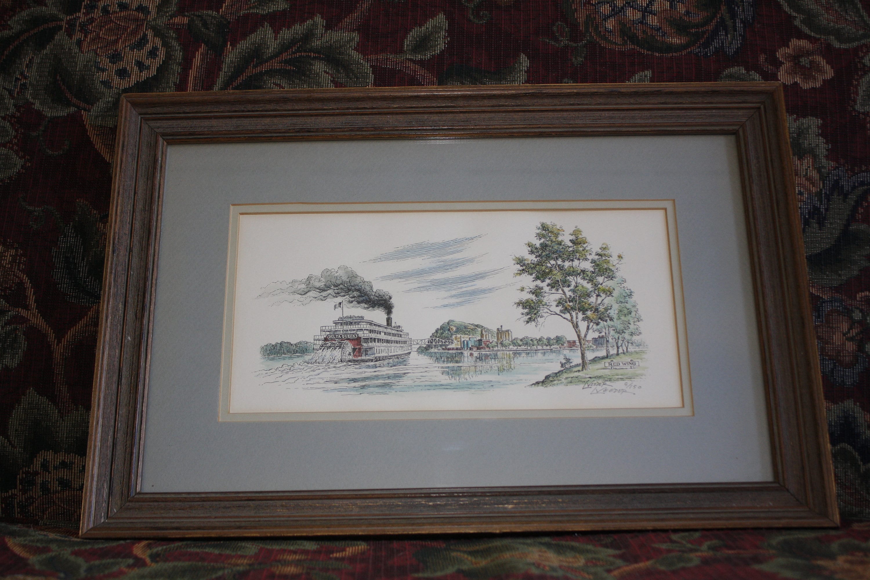 L. Veeder Art Print Delta Queen Red Wing 11.5 by Etsy