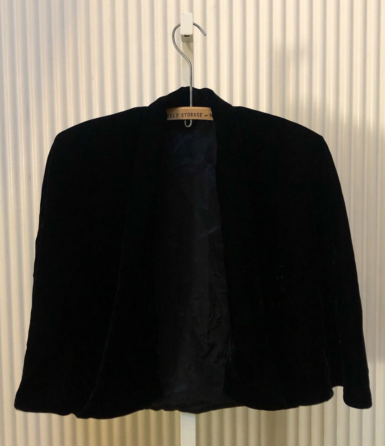 Vintage Velvet Cape With Rolled Collar - Etsy