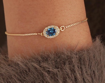 Will you be my Something Blue Bridesmaid bracelet, bridal shower favors gifts,  wedding day gift proposal, gift box and card include