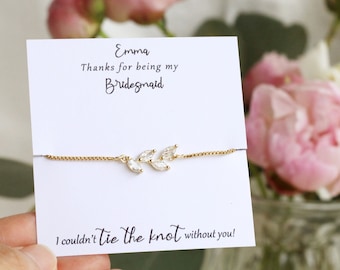 Adjustable Best friend graduation Bracelet Gifts, Personalized initial Bridesmaids Bracelet, flower girl Bracelet gift,Dainty leaf Bracelets