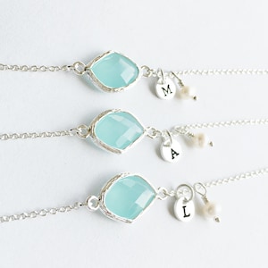 Best friend Bridesmaids Bracelet Gift, Personalized BirthStones initial Bracelet, flower girl Bracelet, wedding jewelry, birthday gift