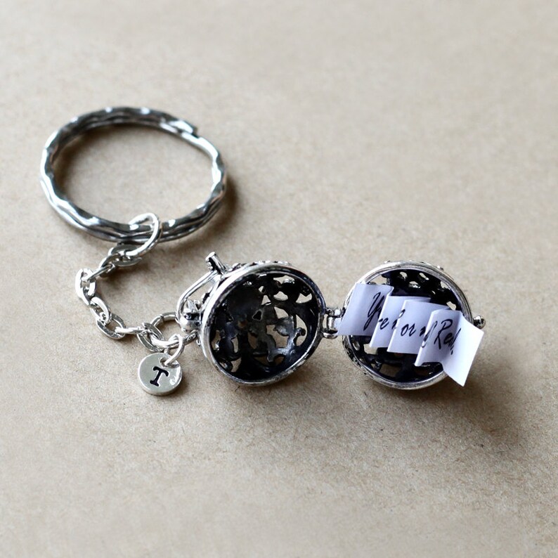 Secret Message Keychain boyfriends Gift antique silver Etsy
