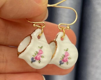 Tea party cup earrings,  cooking party earrings jewelry, tea party earrings jewelry