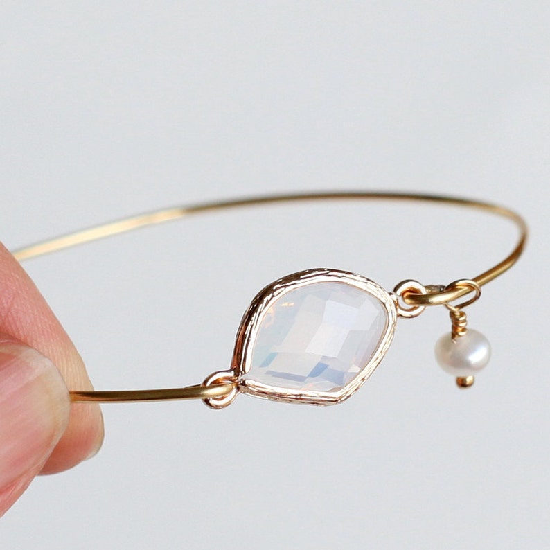 Birth Stones Bangle Bracelet wedding jewelry 14K Gold Plated Friendship bracelet Gemstones bracelet Bridesmaids Bracelet Gift
