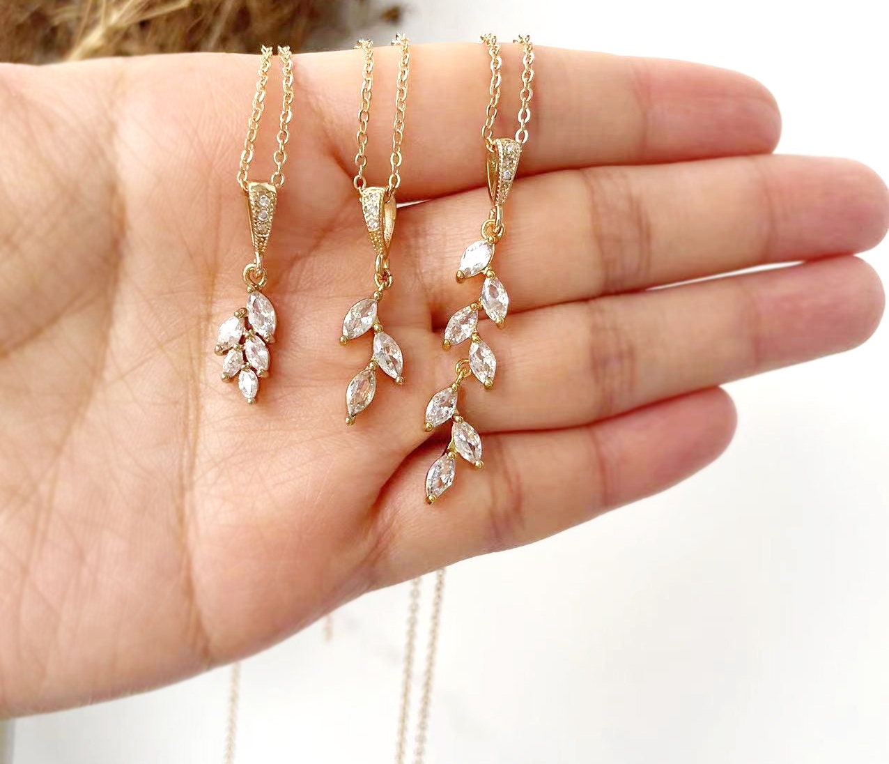 Will you be my bridesmaid adjustable Best friend Gifts proposal, flower girl sister in law leaf necklace jewelry set, has gift card and box