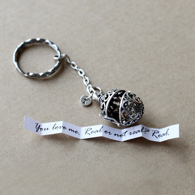 Secret Message Keychain boyfriends Gift antique silver Etsy