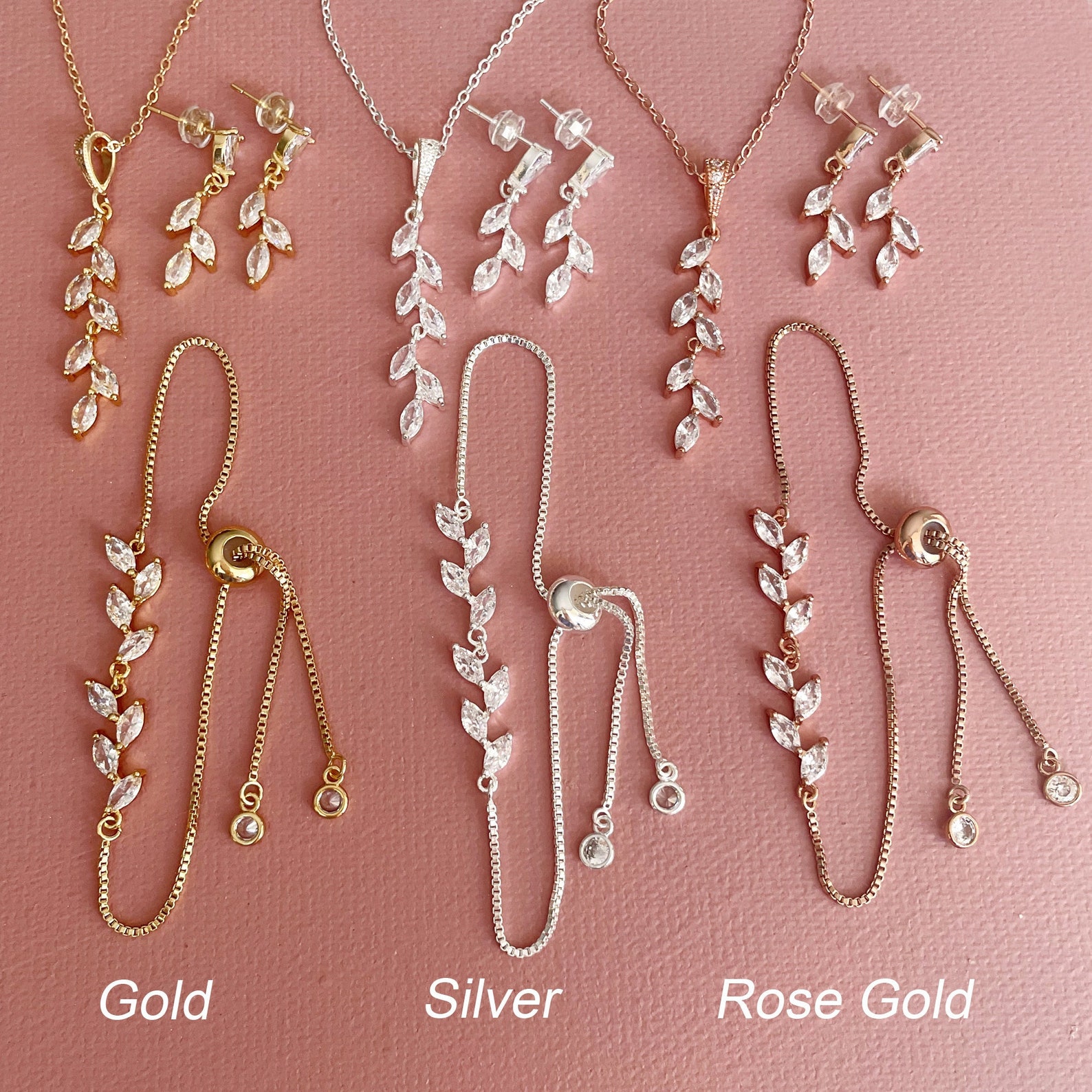 18. Leaf Jewelry Set for Best Friend