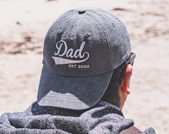 Dad Hat, Dad Est Hat, Fathers Day Hat, Dad Hat Embroidered, Fathers Day Gift, Embroidered Hat, Personalized Hat, Custom Hat, Custom Text Hat