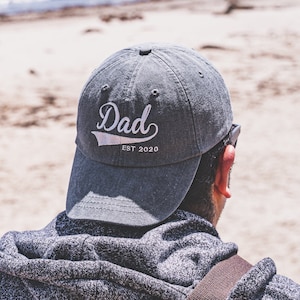 Dad Hat, Dad Est Hat, Fathers Day Hat, Dad Hat Embroidered, Fathers Day Gift, Embroidered Hat, Personalized Hat, Custom Hat, Custom Text Hat image 1