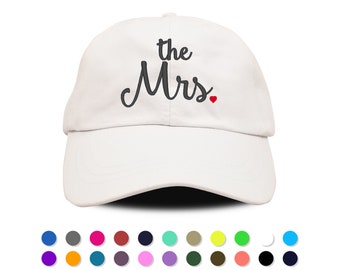 The Mrs. Embroidered Hat: Cotton Twill Honeymoon Gift