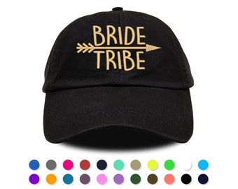 Bride Tribe Hat, Bride Tribe, Bride Gift,  Bridesmaid Gift, Bachelorette Party Hat, Bridal Party Hat, Custom Hat, Monogram Hat