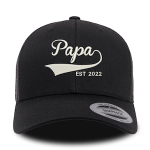 Personalized Papa Hat: Embroidered Dad Snapback, Custom Est. Year
