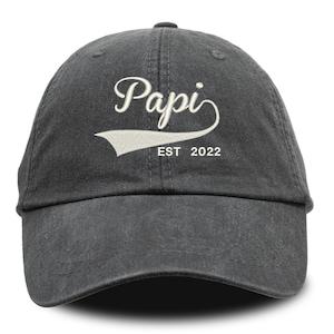 Personalized Papi Hat: Embroidered Dad Hat, Custom Est. Year