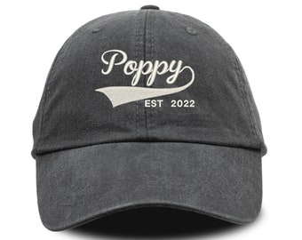 Poppy Hat, Dad Hat, Fathers Day Hat, Dad Hat Embroidered, Fathers Day Gift, Embroidered Hat, Personalized Hat, Custom Hat, Custom Text Hat