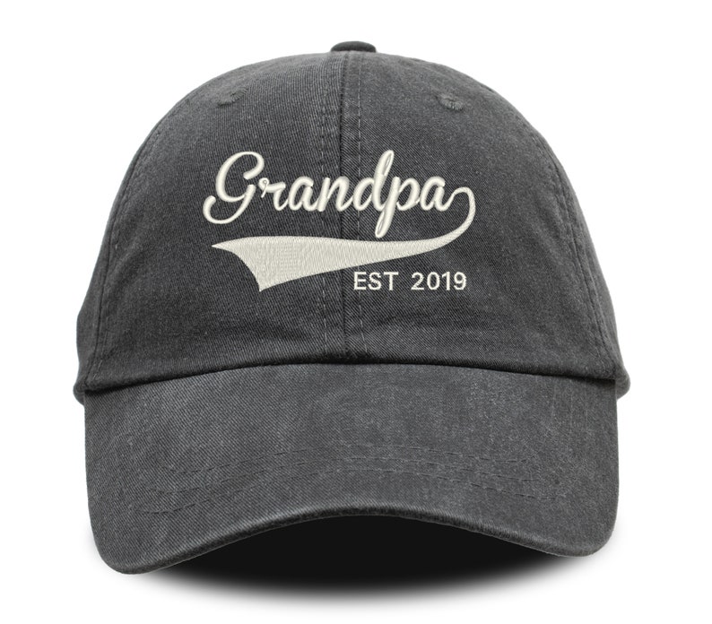 Grandpa Hat, Grandpa Est Hat, Fathers Day Hat, Fathers Day Gift, Dad Hat, Embroidered Hat, Personalized Hat, Custom Hat, Custom Text Hat image 1