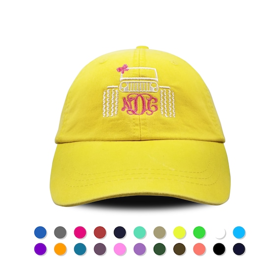Jeep Hat Jeep Monogram Hat Custom Embroidered Monogram Hat Etsy