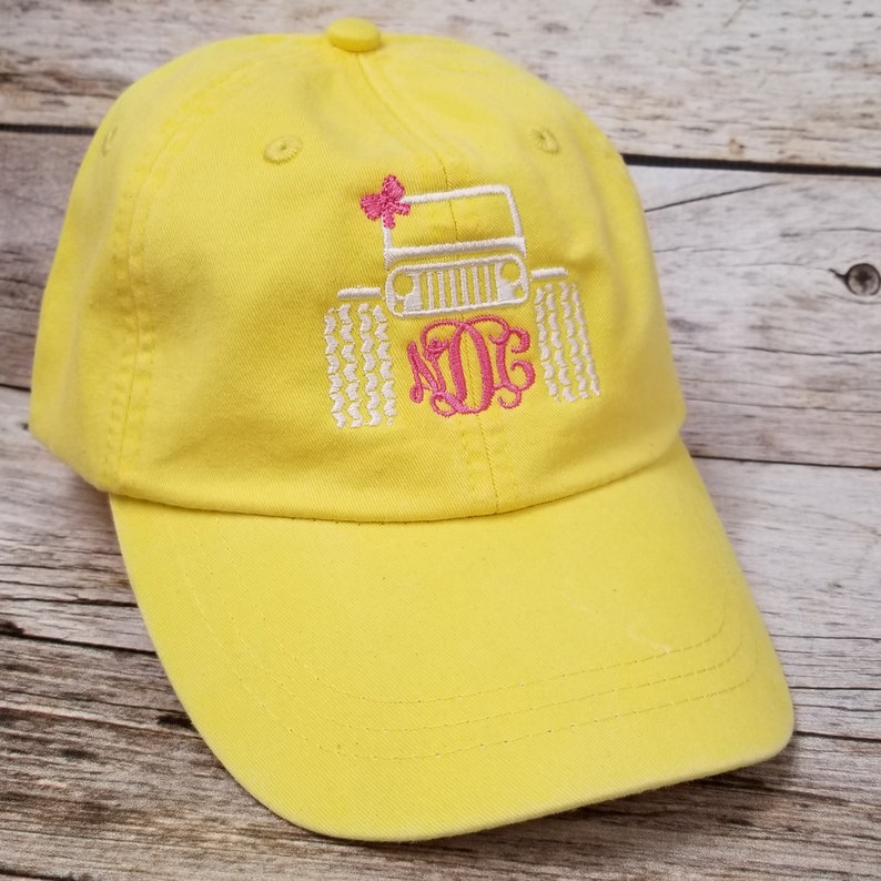 Jeep Hat Jeep Monogram Hat Custom Embroidered Monogram Hat Etsy