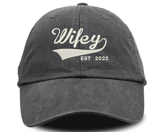 Wifey Hat, Wifey Est Hat, Wedding Gift Hat, Honeymoon Gift, Wifey Hat Embroidered, Wifey Personalized Hat, Custom Wifey Hat