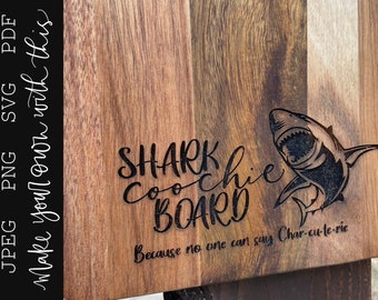 Charcuterie SVG file Shark Coochie Board svg