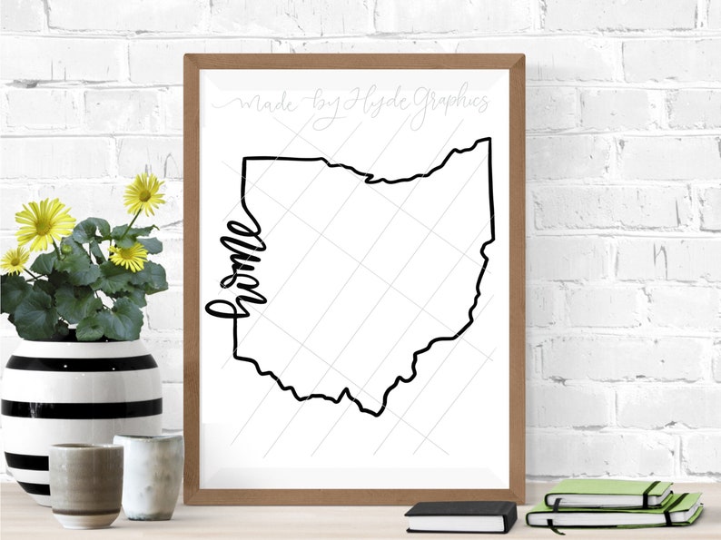 Download Ohio Home Outline SVG file Ohio Outline SVG design Ohio | Etsy
