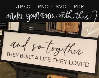 And so together SVG file - handlettered SVG design - sign making SVG - Vinyl Designs -laser file